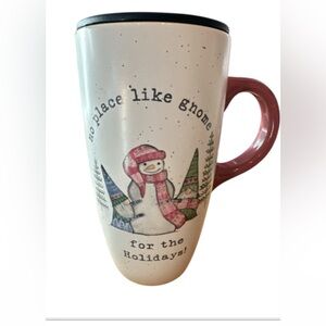 Peppermint & Pine Gnome Snowman Coffee Team Insulated Travel Mug Holidays